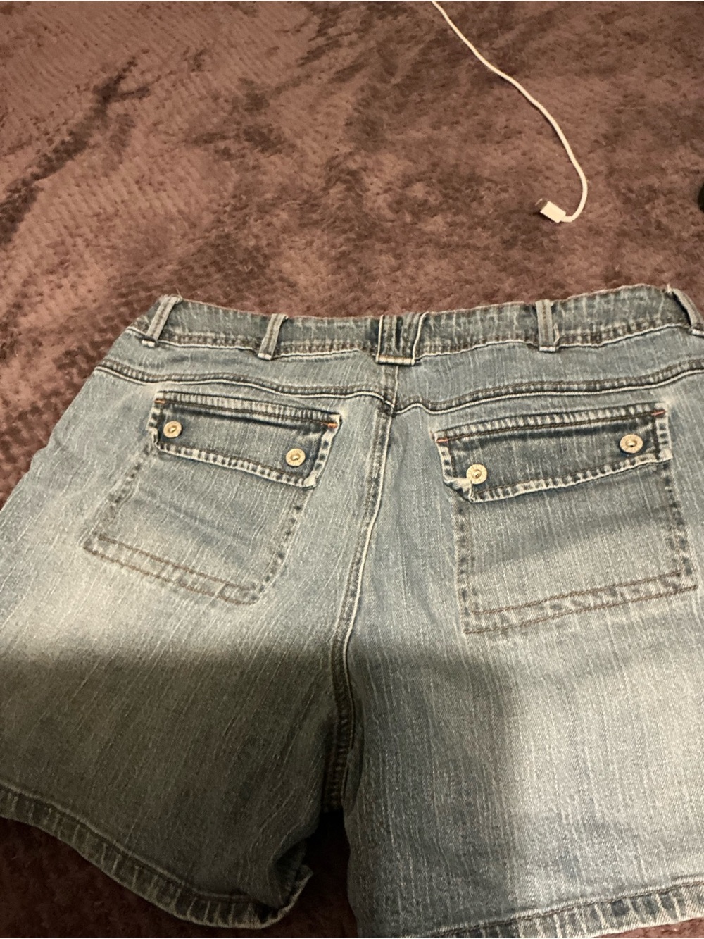 Cato Light Blue Denim Boyfriend Shorts with Back Flap Pockets